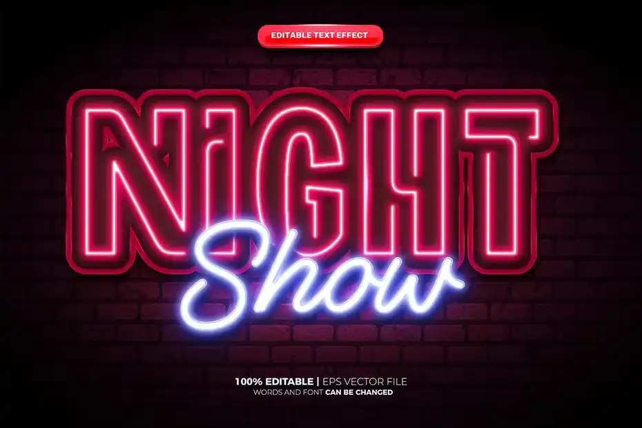 دانلود افکت متن نئونی درخشان Neon Glow Text Effect - 12 افکت متن نئونی درخشان - 11