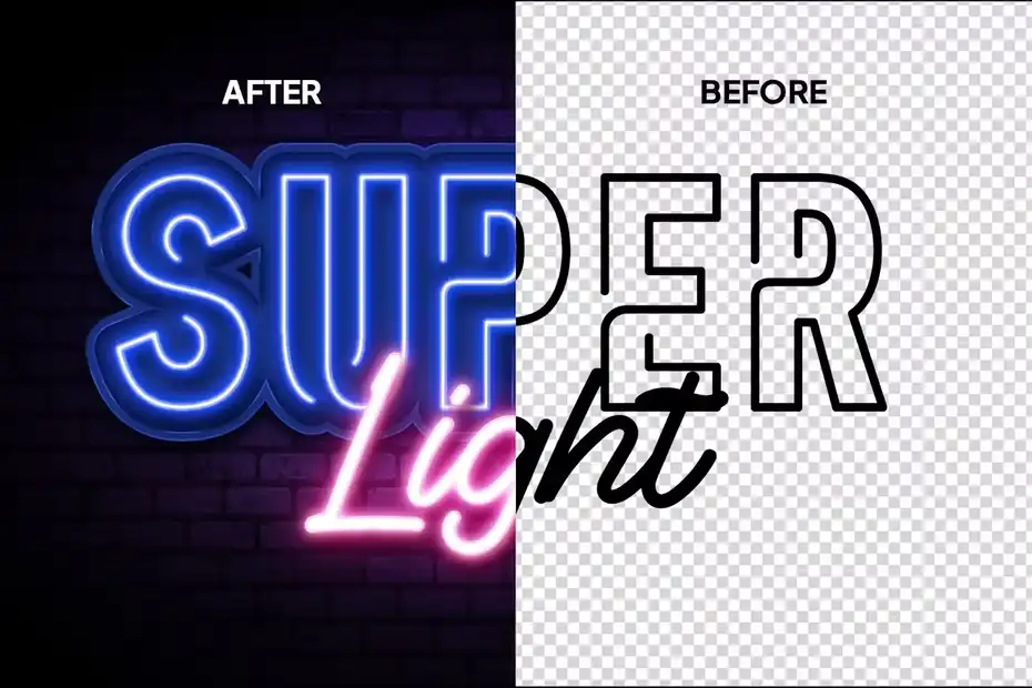 دانلود افکت متن نئونی درخشان Neon Glow Text Effect - 14 افکت متن نئونی درخشان - 13