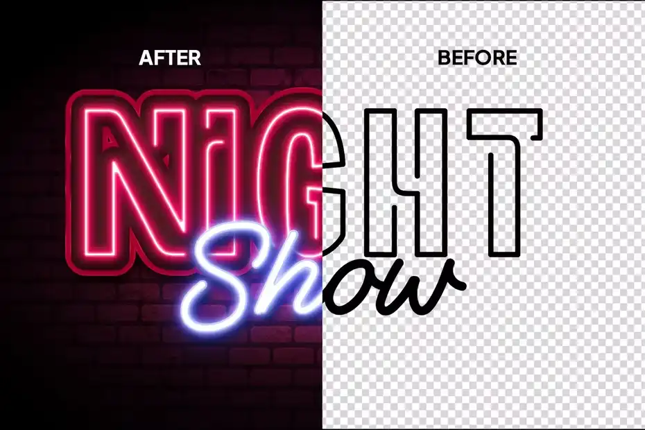 دانلود افکت متن نئونی درخشان Neon Glow Text Effect - 16 افکت متن نئونی درخشان - 15