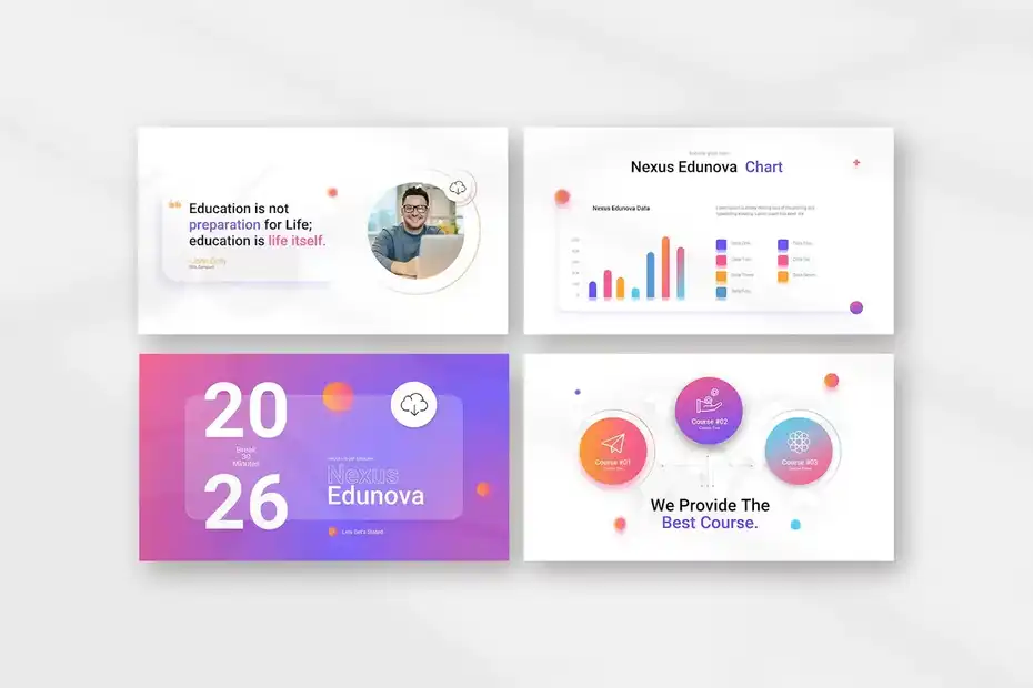 قالب پاورپوینت درسی Nexus Education Presentation Template - 5