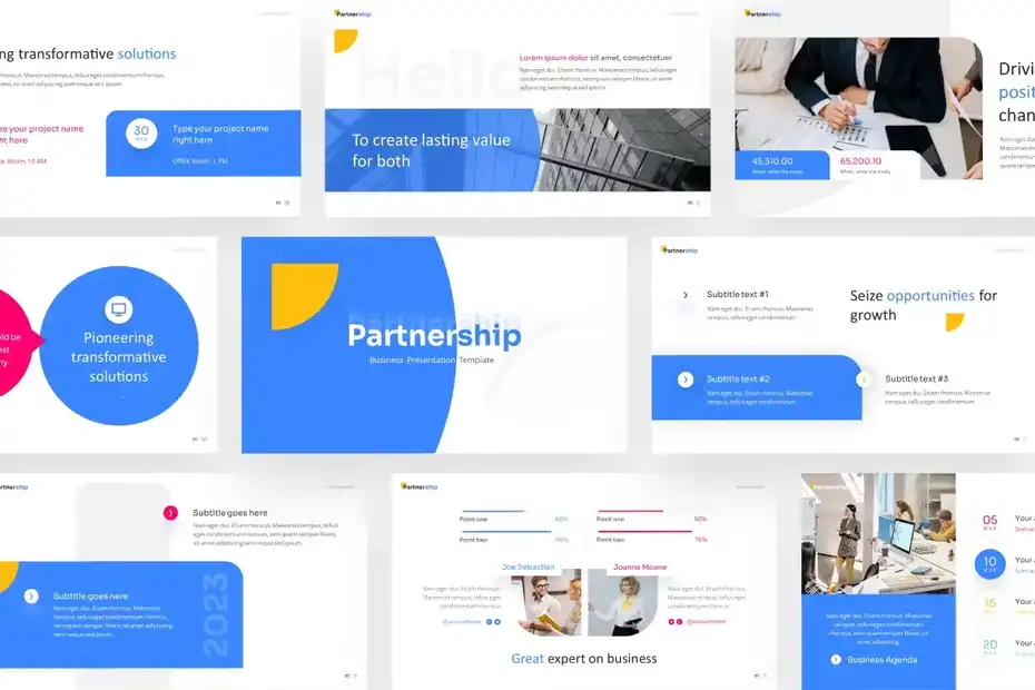 قالب پاورپوینت تجاری Partnership - 1