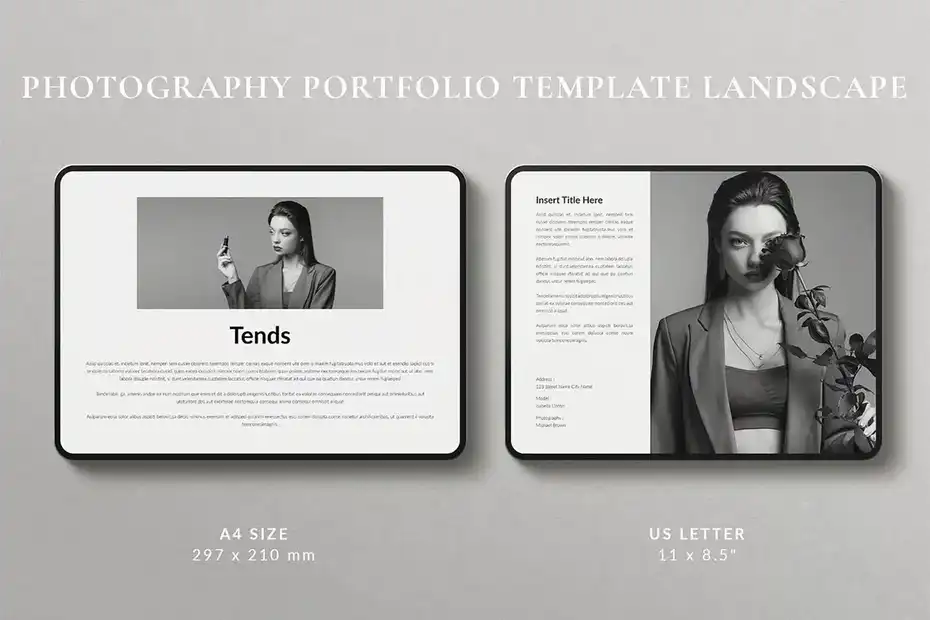 قالب ایندیزاین نمونه کار عکاسی Photography Portfolio - 3