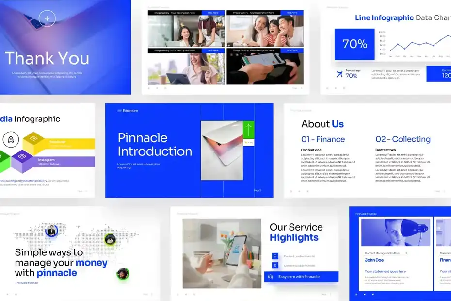 قالب پاورپوینت امور مالی Pinnacle - 3