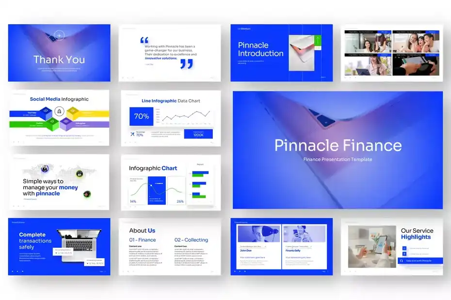 قالب پاورپوینت امور مالی Pinnacle - 5