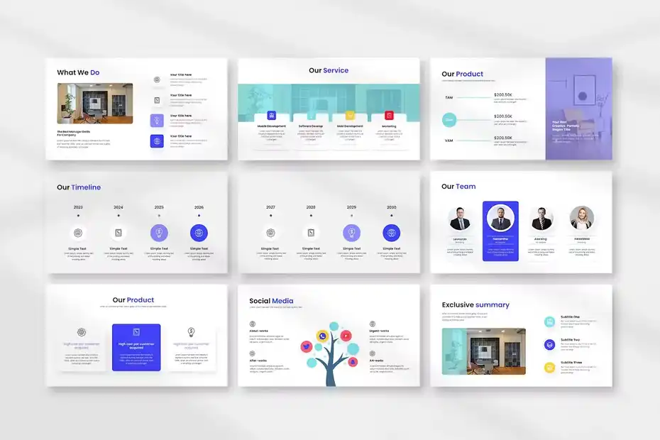 قالب پاورپوینت Pitch Deck Presentation Template - 1