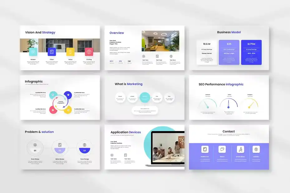 قالب پاورپوینت Pitch Deck Presentation Template - 3