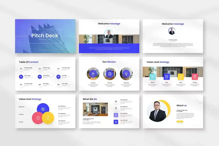 قالب پاورپوینت Pitch Deck Presentation Template - 5
