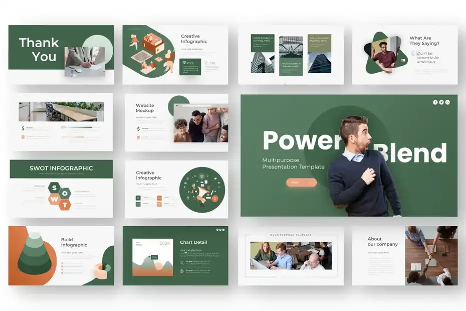 قالب پاورپوینت چند منظوره PowerBlend - 3