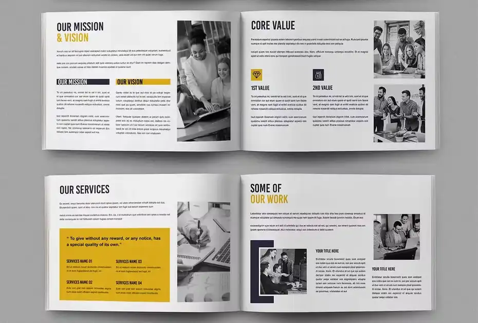 قالب ایندیزاین بروشور Project Pitch Deck Brochure Template - 3