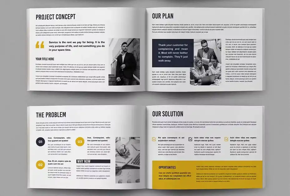قالب ایندیزاین بروشور Project Pitch Deck Brochure Template - 7