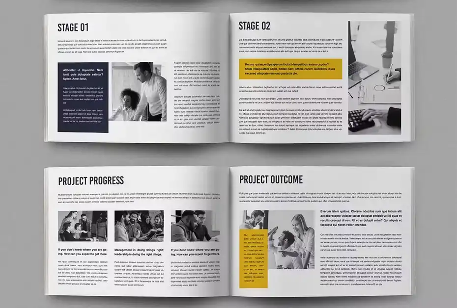 قالب ایندیزاین بروشور Project Pitch Deck Brochure Template - 9