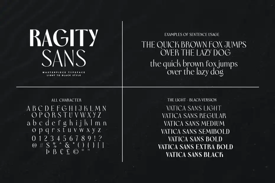 فونت انگلیسی مدرن Ragity - 13