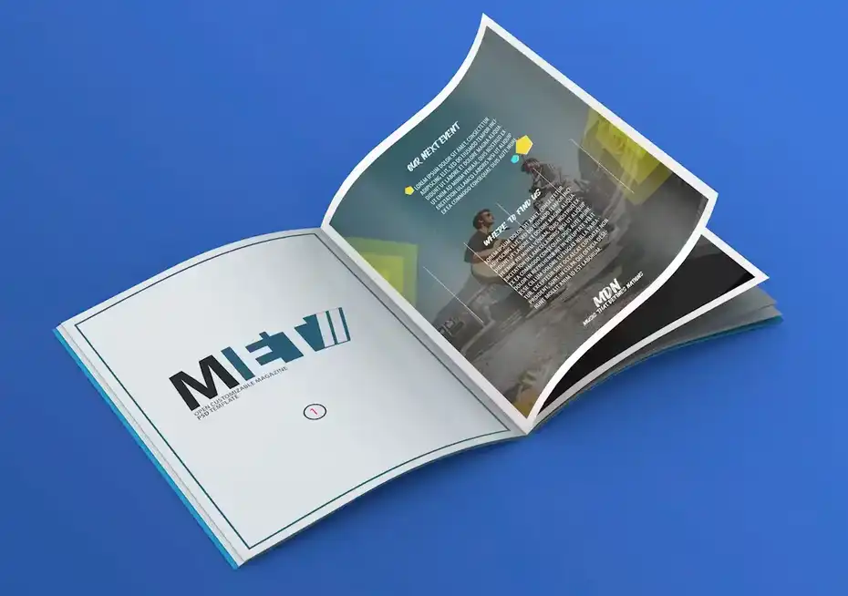 طرح لایه باز مجله Realistic Magazine PSD Template - 1