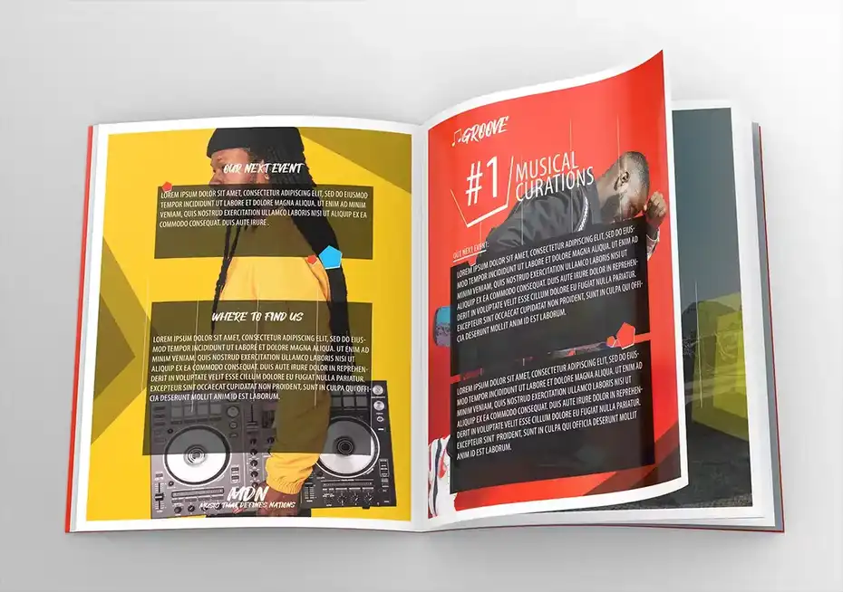 طرح لایه باز مجله Realistic Magazine PSD Template - 3