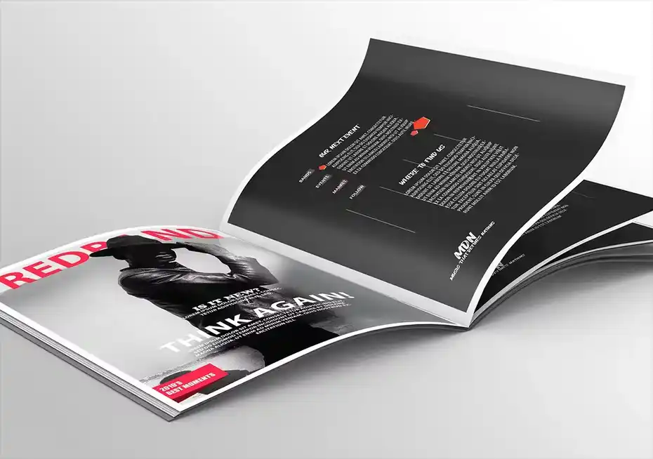 طرح لایه باز مجله Realistic Magazine PSD Template - 9