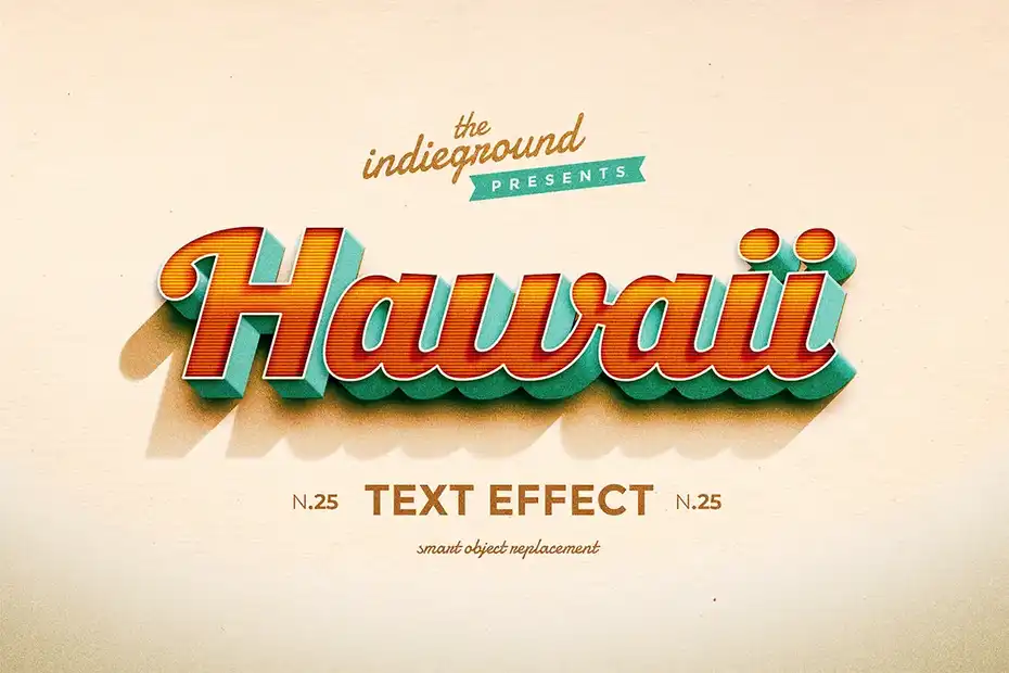 افکت متن رترو وینتیج Retro Vintage Text Effect N.25 - 1