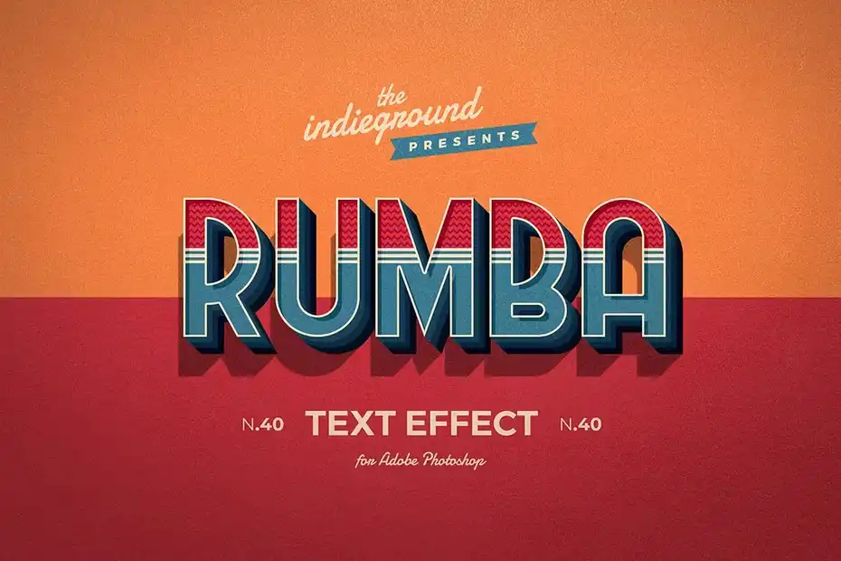 افکت متن رترو وینتیج Retro Vintage Text Effect N.40 - 3