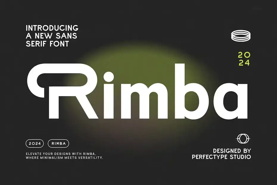 فونت انگلیسی مدرن Rimba Modern Futuristic Sans Serif Font - 1