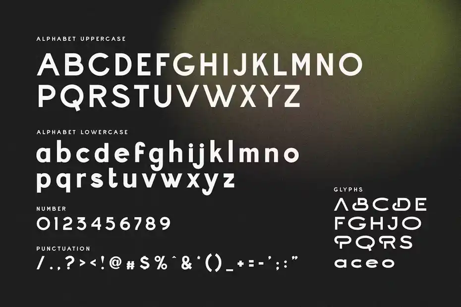 فونت انگلیسی مدرن Rimba Modern Futuristic Sans Serif Font - 13