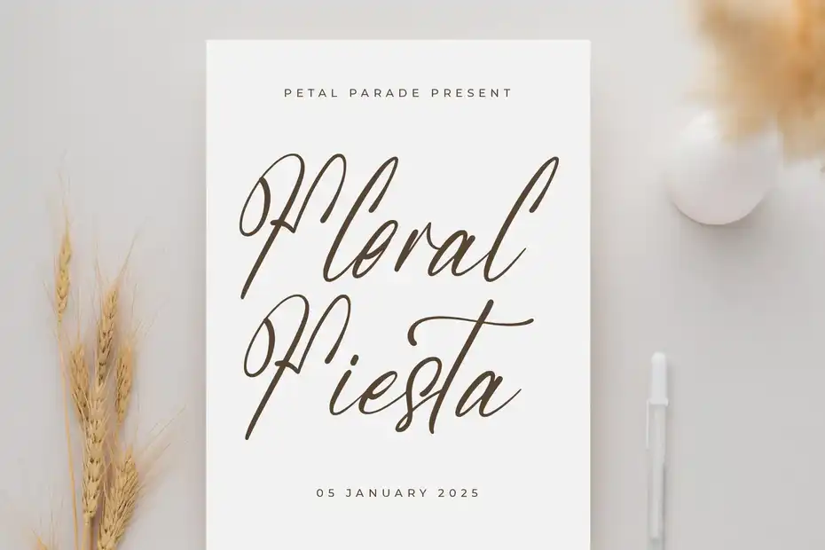 فونت انگلیسی دست نویس Rustic Astera Modern Handwritten Script - 19