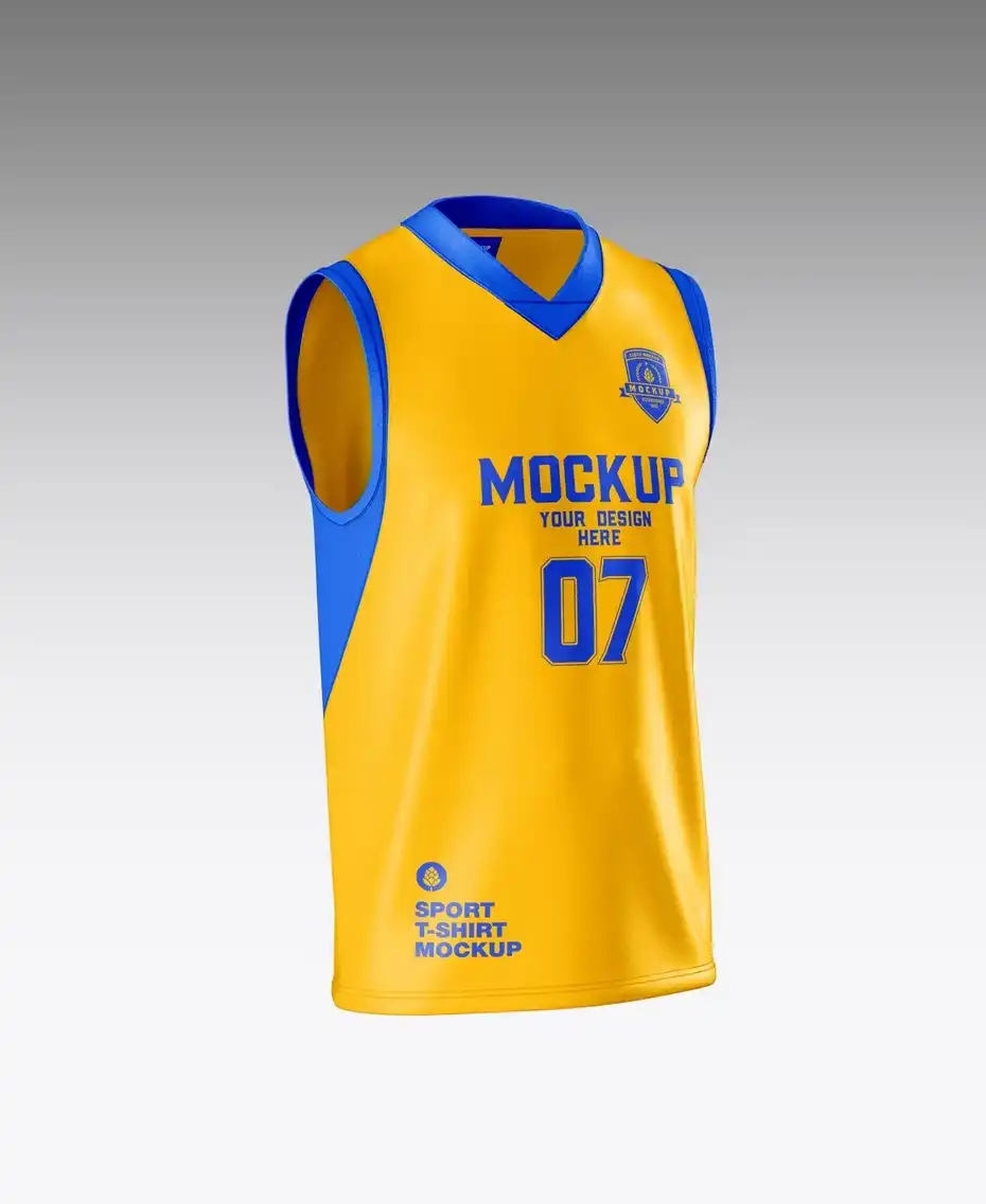 دانلود موکاپ لباس ورزشی Set Sleeveless Racer Jersey Mockup - 4 موکاپ لباس ورزشی - 3