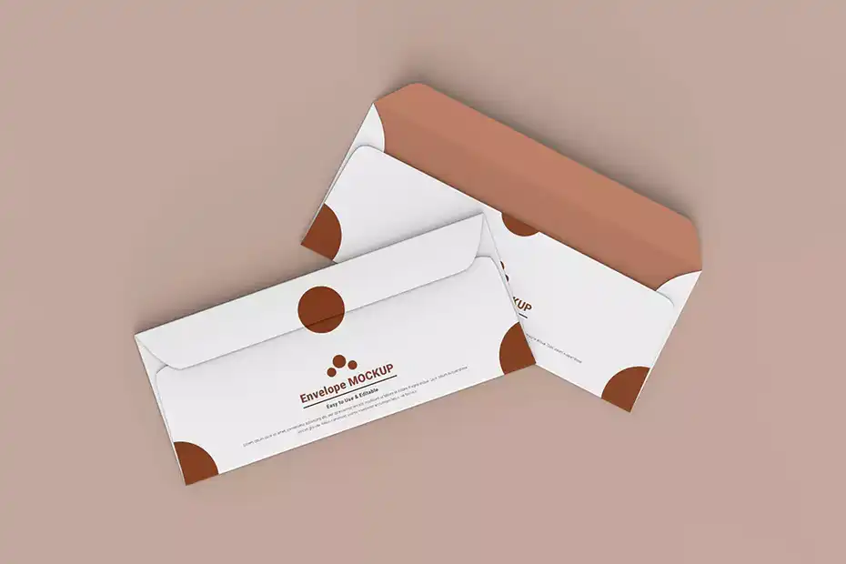 موکاپ پاکت نامه Simple minimalist envelope - 1