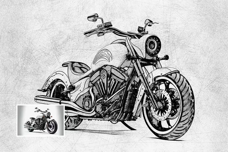 افکت نقاشی بر روی عکس Sketching Photo Effect - 5