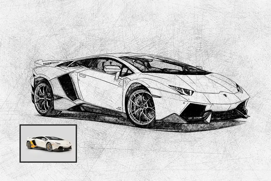 افکت نقاشی بر روی عکس Sketching Photo Effect - 7