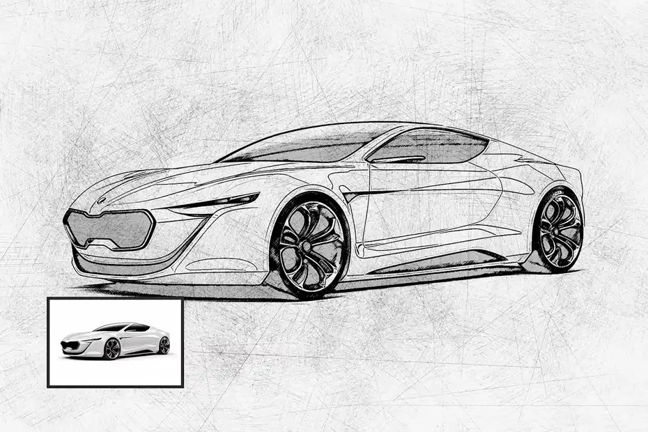 افکت نقاشی بر روی عکس Sketching Photo Effect - 9