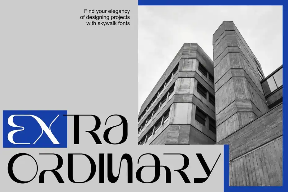 دانلود فونت زیبای آینده نگر Sky Walk | Elegant Futurisitic Font - 1 دانلود فونت زیبای آینده نگر