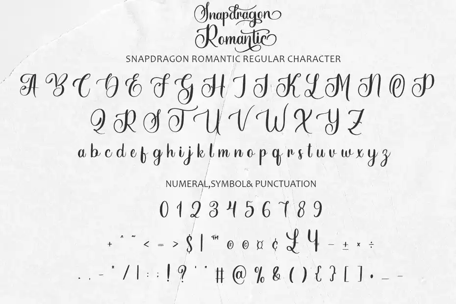 فونت انگلیسی دست نویس Snapdragon Romantic - 1