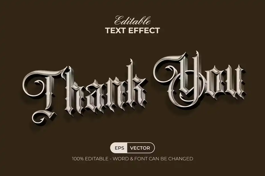 افکت متن وینتیج Vintage Text Effect Wave Style - 3