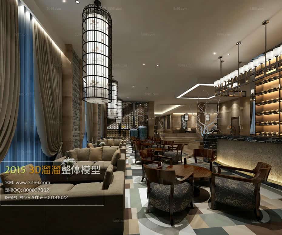 مدل سه بعدی بار و رستوران - 5