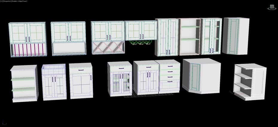 دانلود 16 مدل سه بعدی کابینت - 3