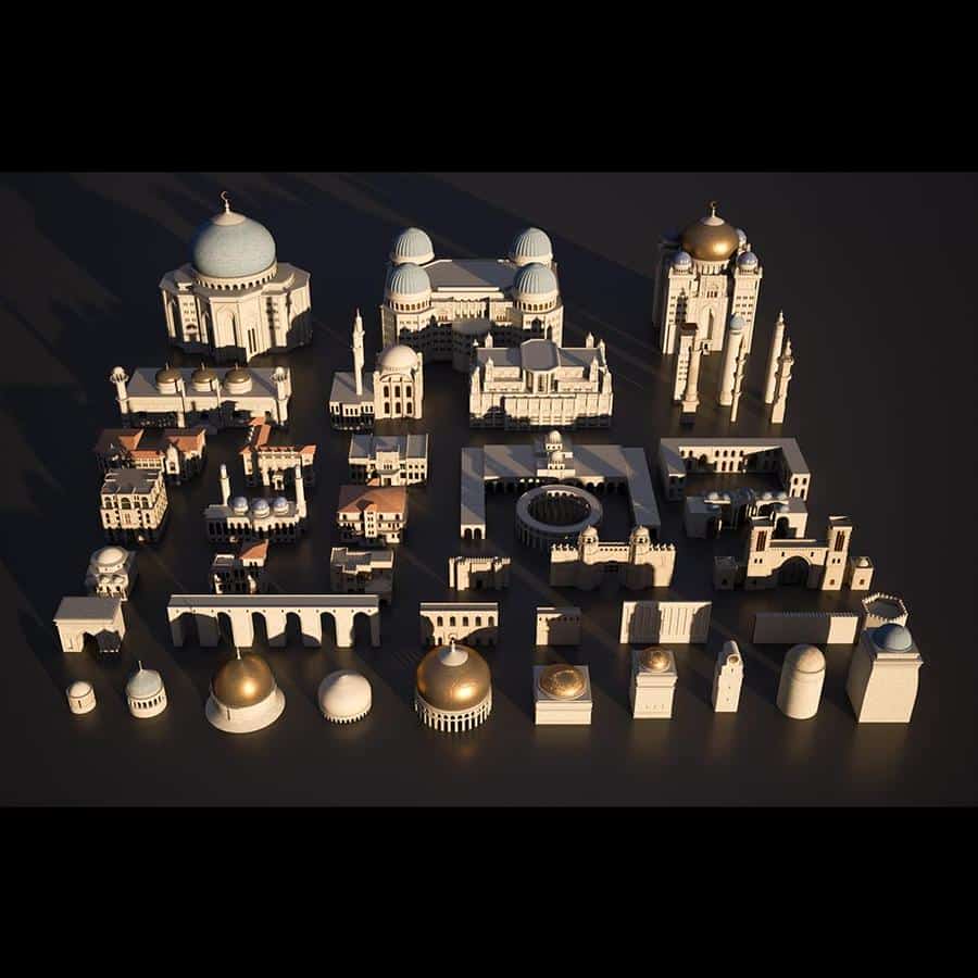 صحنه آماده سه بعدی بناهای خاورمیانه - 5