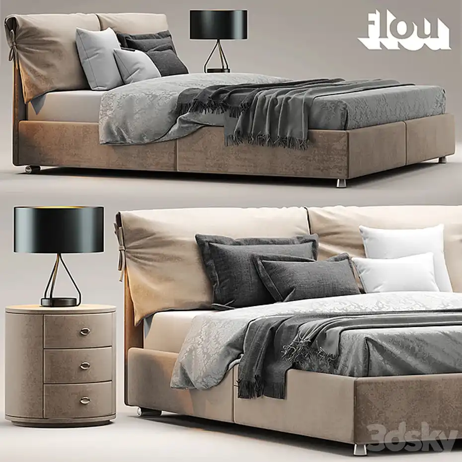 مدل سه بعدی تخت خواب کلاسیک 18 - 3