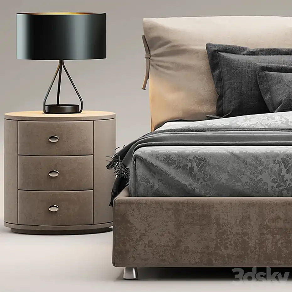 مدل سه بعدی تخت خواب کلاسیک 18 - 5