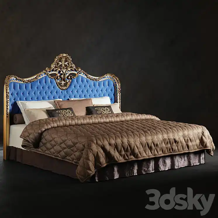 دانلود مدل سه بعدی تخت خواب کلاسیک 48 - 1