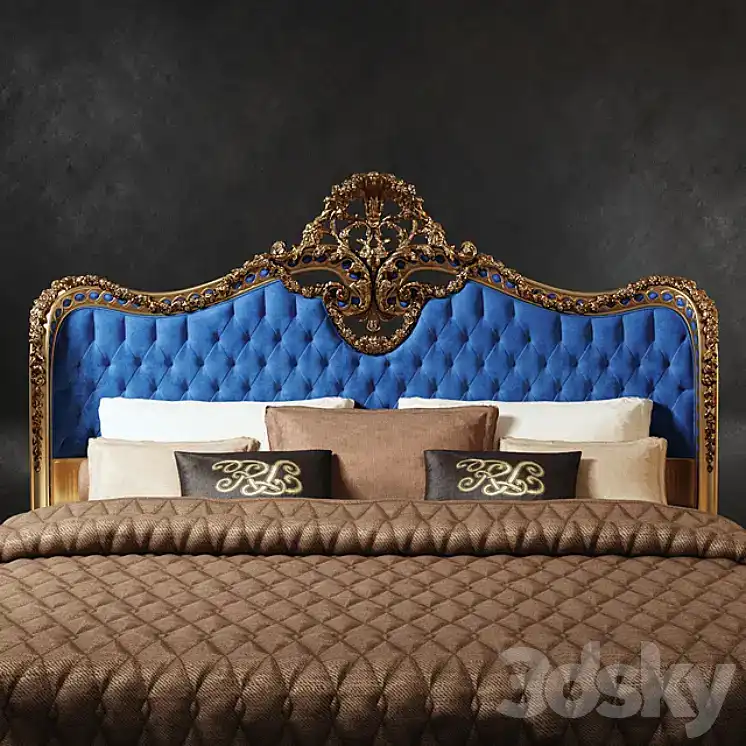 دانلود مدل سه بعدی تخت خواب کلاسیک 48 - 3