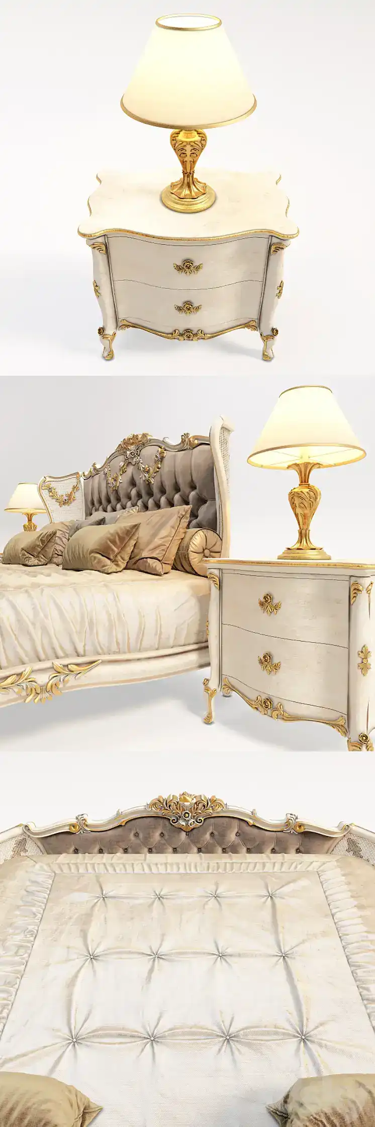 مدل سه بعدی تخت خواب کلاسیک 66 - 5