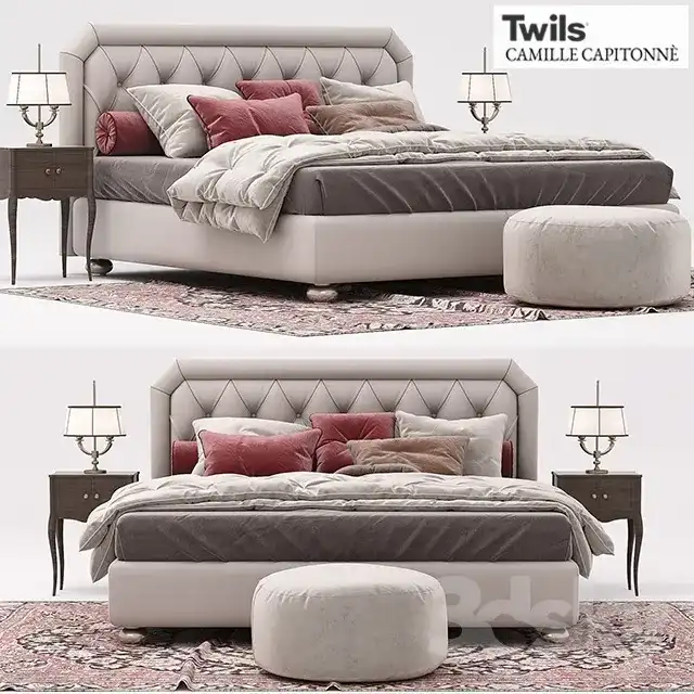 آبجکت تخت خواب کلاسیک 5 - 1