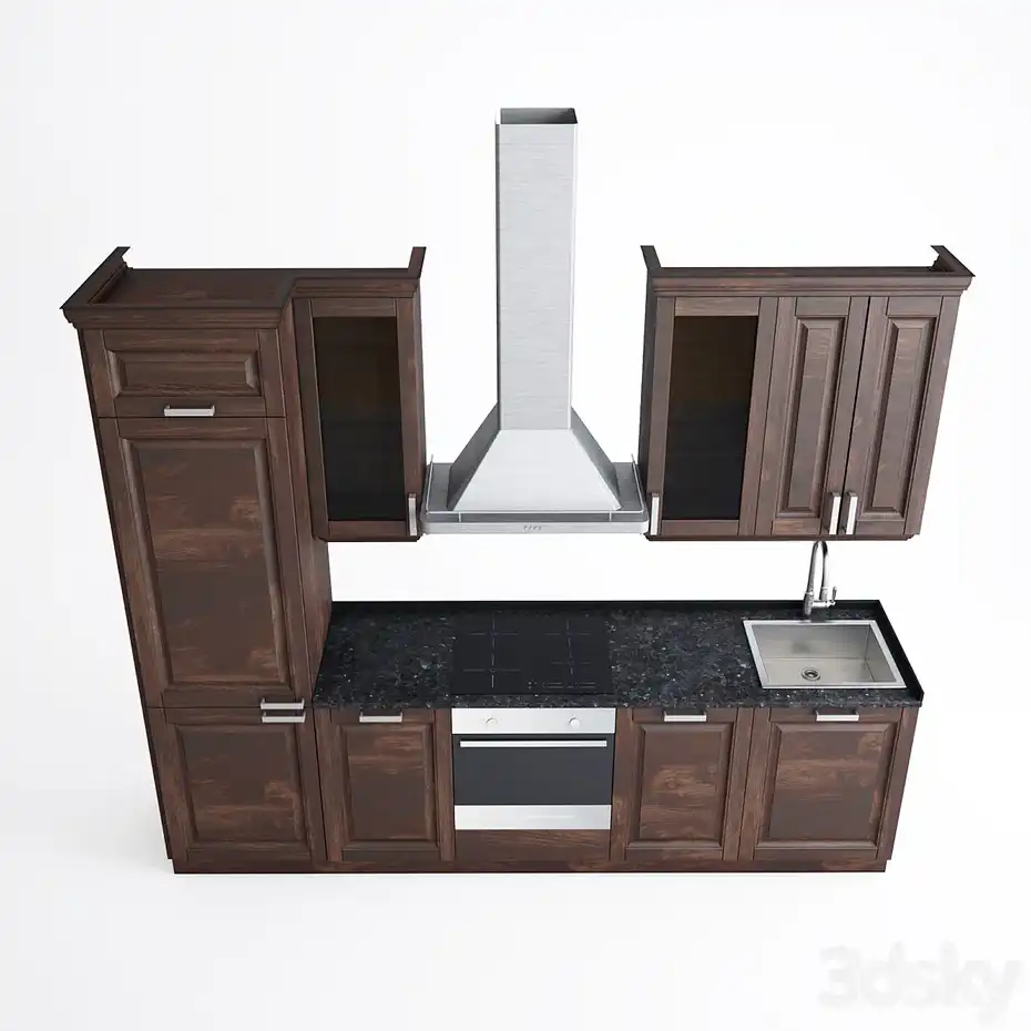 مدل سه بعدی کابینت کلاسیک 6 - 3