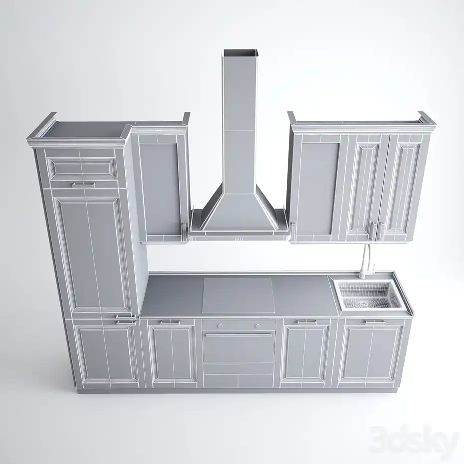 مدل سه بعدی کابینت کلاسیک 6 - 5