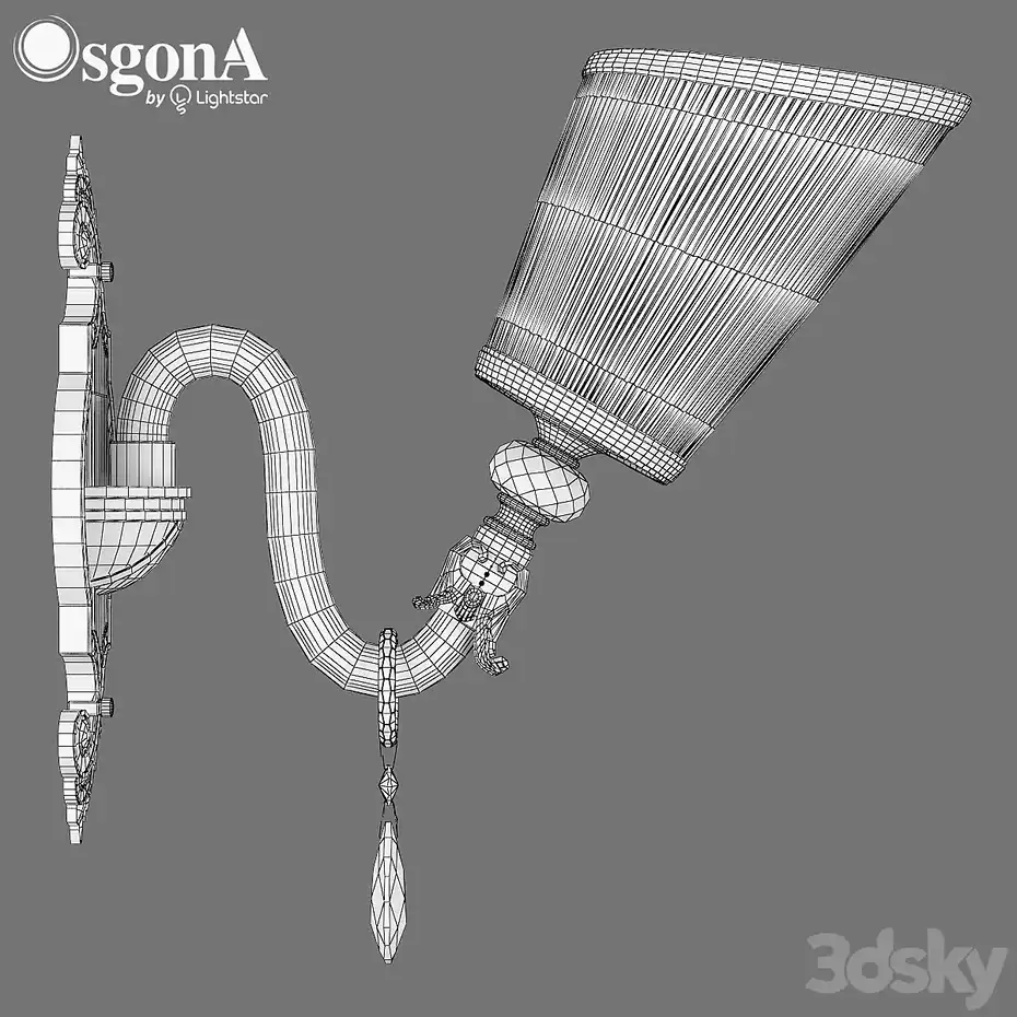 مدل سه بعدی چراغ دیواری کلاسیک 4 - 5