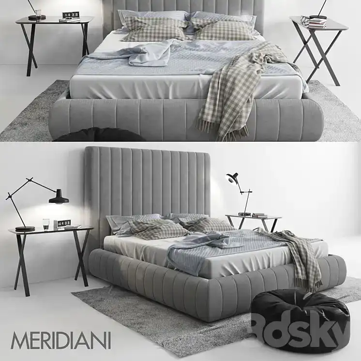 مدل سه بعدی تخت خواب مدرن 72 - 1