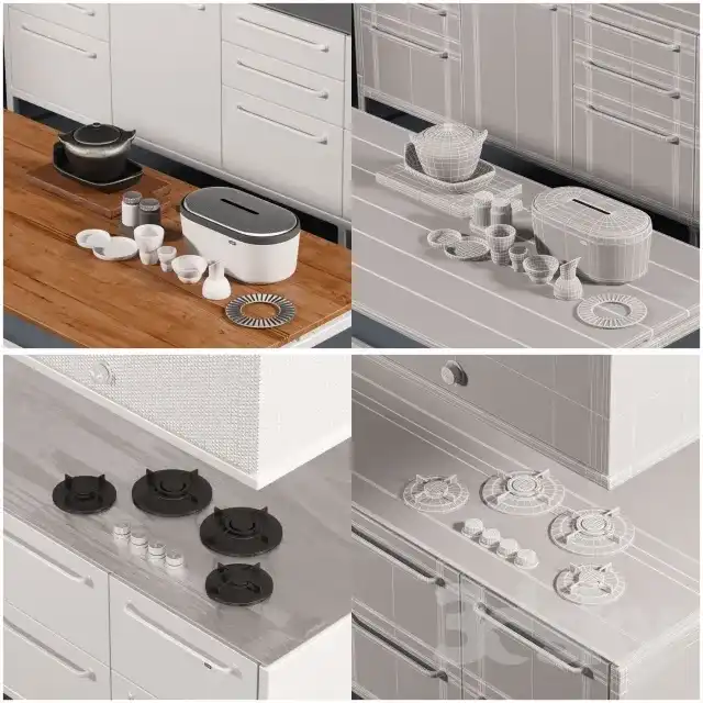 مدل سه بعدی کابینت مدرن 2 - 3