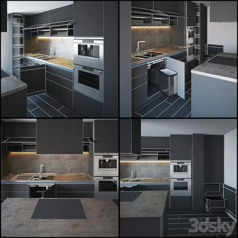 مدل سه بعدی کابینت مدرن 46 - 5