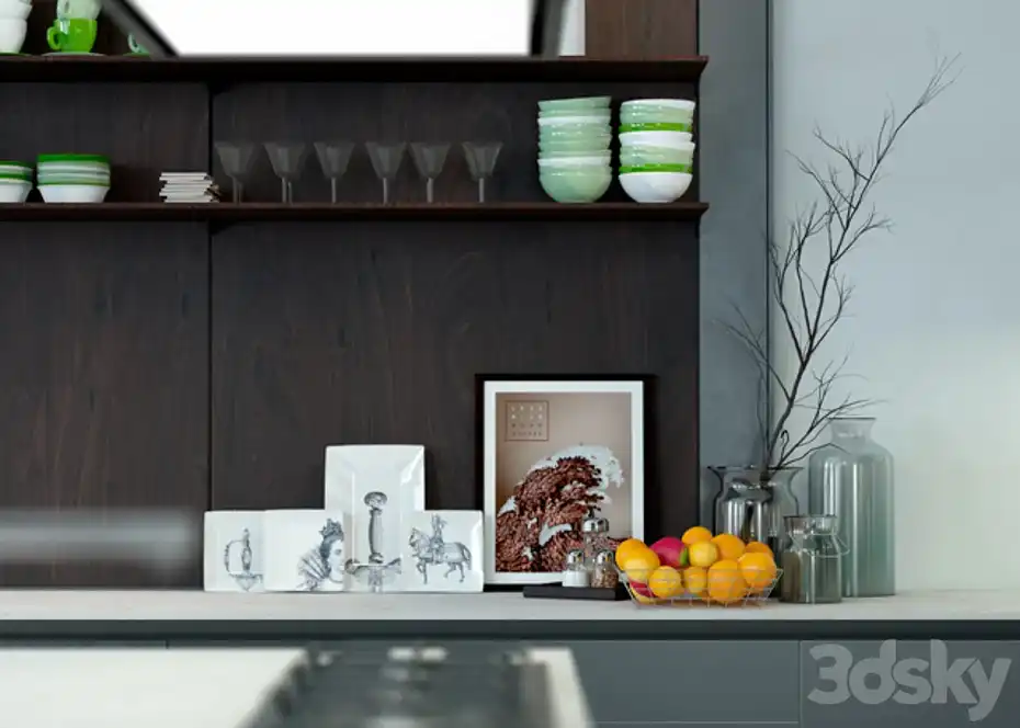 مدل سه بعدی کابینت مدرن 50 - 3