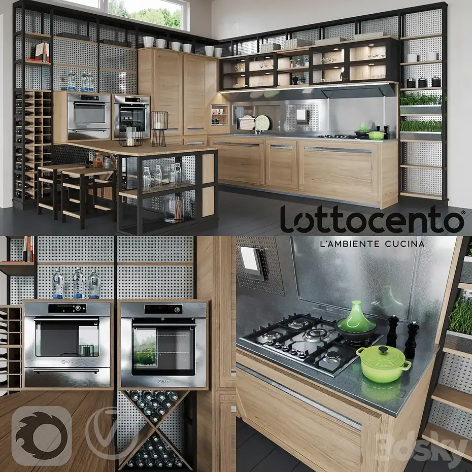مدل سه بعدی کابینت مدرن 8 - 1