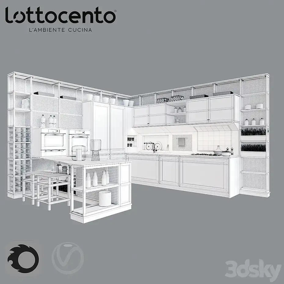 مدل سه بعدی کابینت مدرن 8 - 5